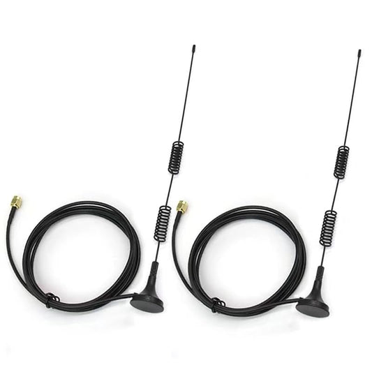 Dual Band WiFi 2.4GHz 5GHz 5.8GHz 10dBi Magnetic Base MIMO RP-SMA Male Antenna for WiFi Router PCIe Wireless Network Card USB Adapter Security IP