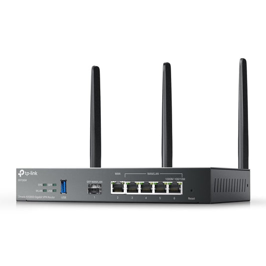 TP-Link ER706W Omada Gigabit AX3000 WiFi 6 VPN Router | 1x USB 3.0 Support USB Storage and LTE Backup with LTE dongle | Supports Omada Mesh | Easy