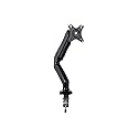 Monoprice Smooth Full Motion Single Monitor Adjustable Gas Spring Desk Mount - for Smaller Screens, Up to 27in Monitors, 14.3 LBS Display Weight