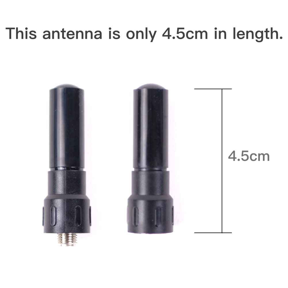 1.8" SMA-Male Stubby Antenna GRA-SH45 | UHF 400-470MHz | Mini, Lightweight, Efficient | 2-Pack for Handheld Radios