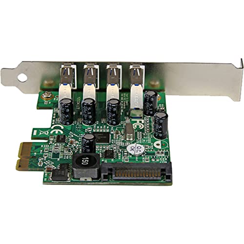 StarTech 4-Port PCI Express USB 3.0 Controller Card, 5Gbps (PEXUSB3S4V)