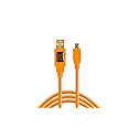 Tether Tools TetherPro USB 2.0 to Mini-B 5-Pin Cable | for Fast Transfer and Connection Between Camera and Computer | High Visibility Orange | 15 Feet