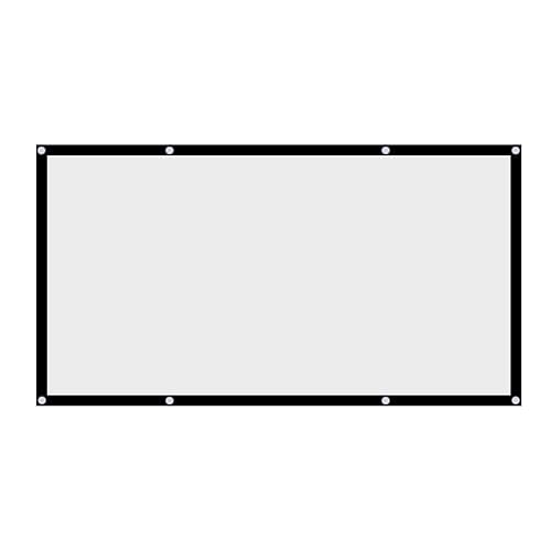 120 Inch Projector Screen, 16:9 Portable Anti Crease Projector Screen Foldable HD Wall Mounted Movie Projection Screen Support Double Sided Projection