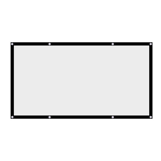 120 Inch Projector Screen, 16:9 Portable Anti Crease Projector Screen Foldable HD Wall Mounted Movie Projection Screen Support Double Sided Projection