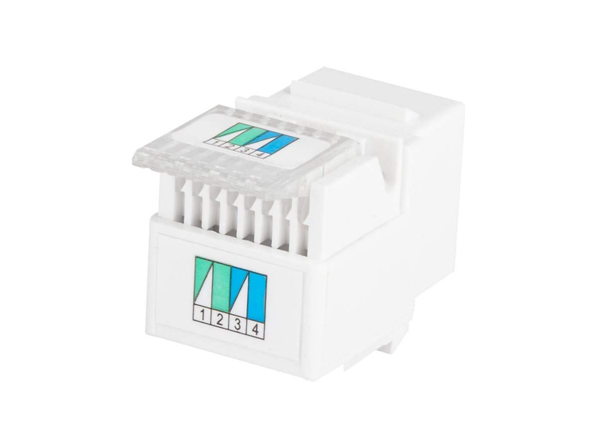 Monoprice RJ-11 Toolless Keystone Jack, White (107288)