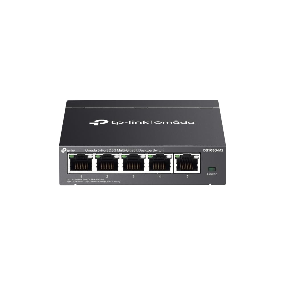 Omada 5-Port 2.5G Multi-Gig Unmanaged Switch | 25Gbps Switching Capacity | Silent Fanless Operation | Ideal for Gaming, 4K Video, NAS & WiFi 6