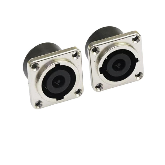 Replacement Speakon Loudspeaker Amplifier 8 Pole Panel Connector Mount Socket Connector Square Jack D-Type Silver-Plated Twist Lock Adapter for NL8MPR