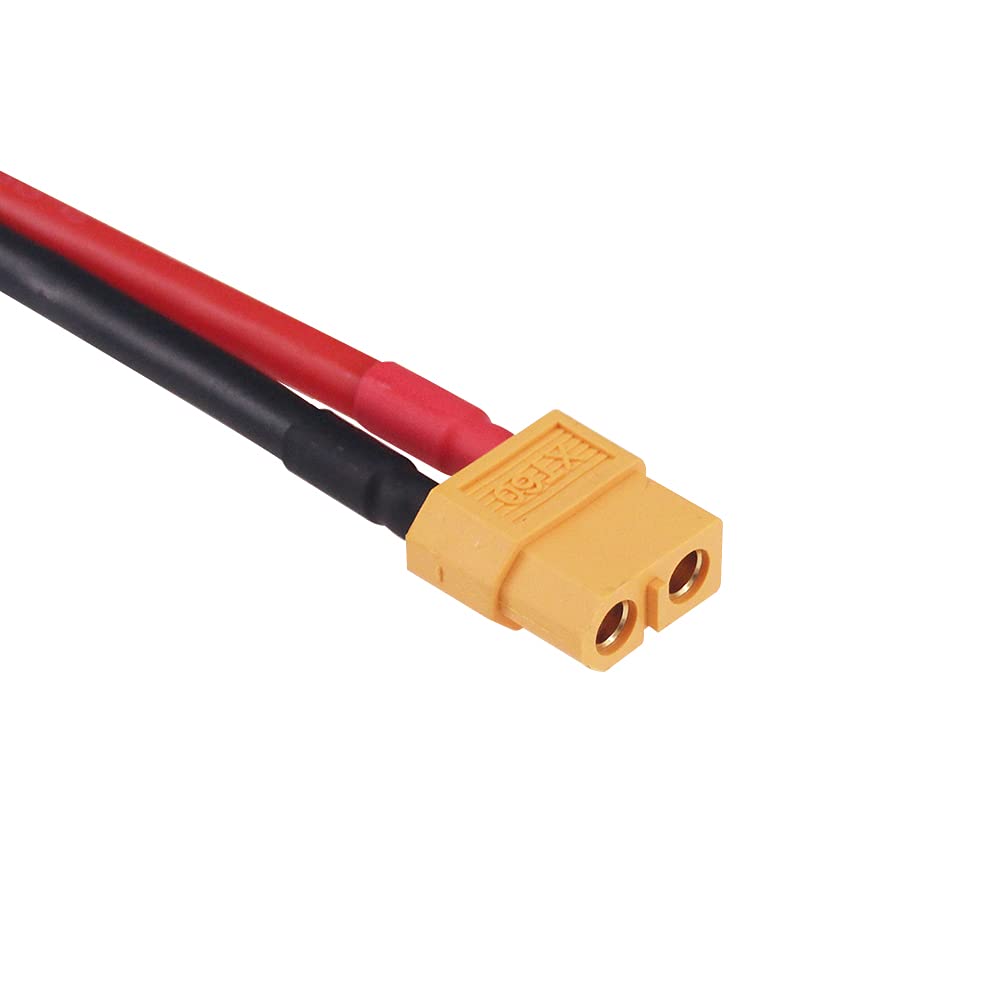 BDHI 1pc XT60 Female to 4mm Banana Bullet Female Connector Adapter Cable 12awg 10in for iSDT Charger(B194-1)