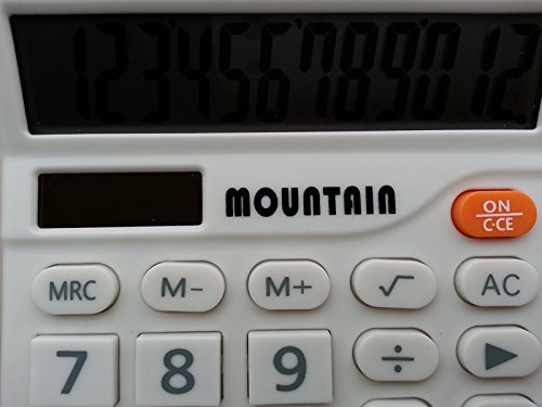 PrimeTrendz 12 Digit Mountain Calculator for Home or Office Universal Functionality and Solar/Battery Powered with Large Buttons(Packaging May Vary