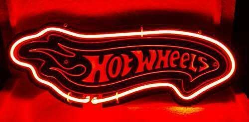 Queen Sense 14" Hot Wheel Neon Sign Acrylic 3D Carved Pub Bar Handmade Wall Decor Neon Light A114HWL3D