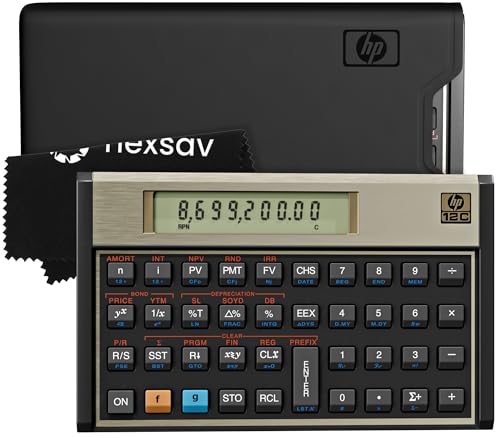 HP 12C Financial Calculator - 120+ Functions: TVM, NPV, IRR, Amortization, Bond Calculations, Programmable Keys - RPN Desktop Calculator for Finance