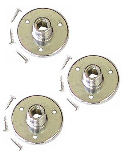 Audio2000'S AST4264X3 3-Pack chrome Microphone Gooseneck Table Mounts with 5/8" X 27 Threads and Mounting Screws