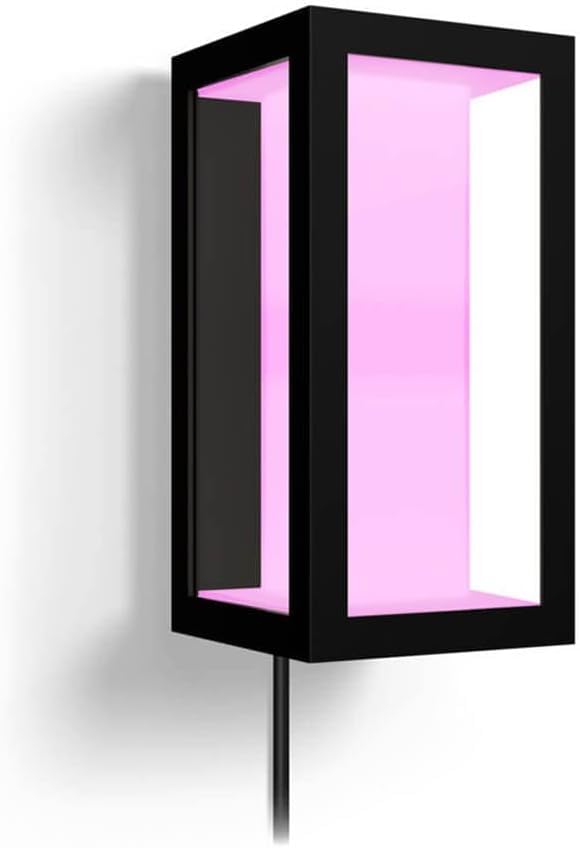 Philips Hue Impress Outdoor Smart Wall Light, Black - 16W, White and Color Ambiance LED Light - 1 Pack - Requires Hue Bridge and Outdoor Power Supply