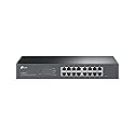 TP-Link 16 Port Gigabit Easy Managed Switch, VLAN, Auto Loop Prevention, IGMP Snooping, Fanless, Managed by Omada, Durable Metal w/ Shielded