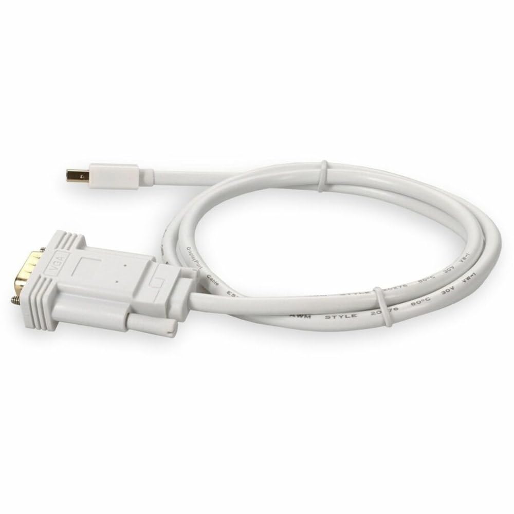 AddOn 3ft Mini-DisplayPort 1.1 Male to VGA Male White Cable For Resolution Up to 1920x1200 (WUXGA)