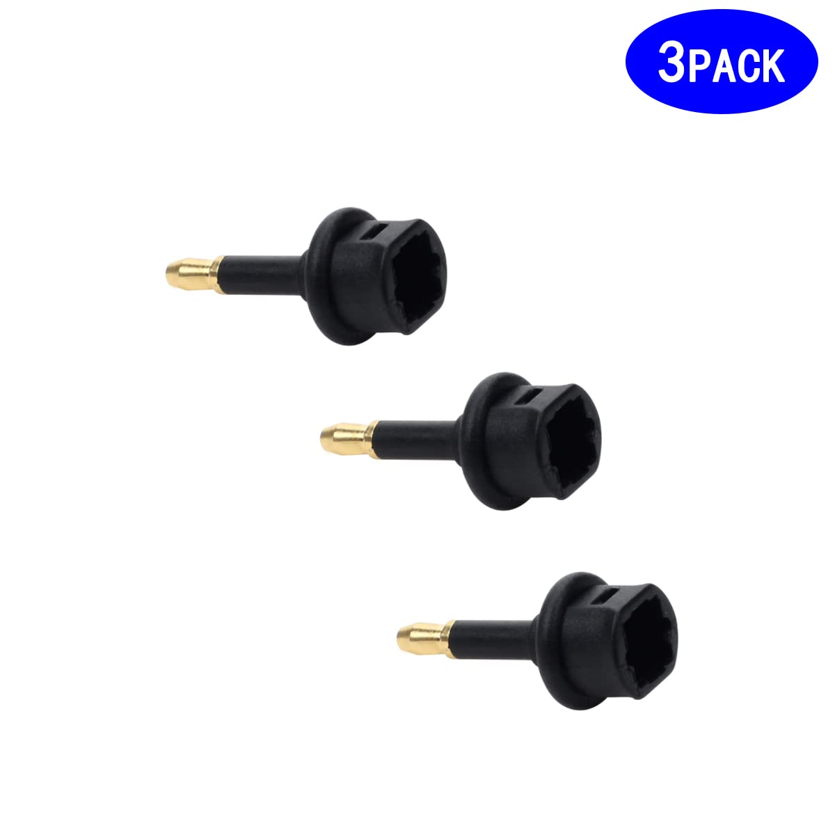 rgzhihuifz Digital Fiber Optic Toslink to 3.5mm Jack,Female to 3.5 mm Mini Male Optical Audio Connector Adapter?3pack?