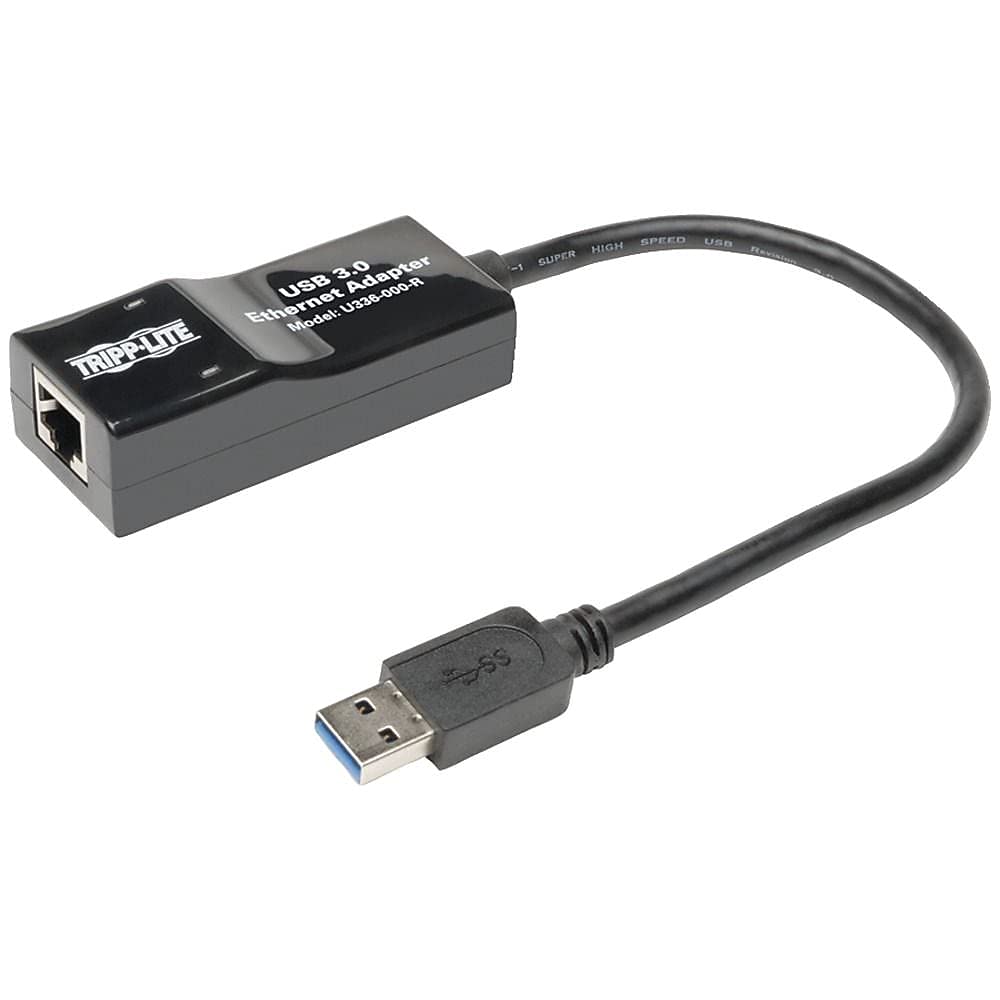 Tripp Lite USB to Gigabit Ethernet NIC Network Adapter, 10/100/1000 Megabits Per Second, USB Type A 3.0 to Gbe, Plug-and-Play No Drivers Required