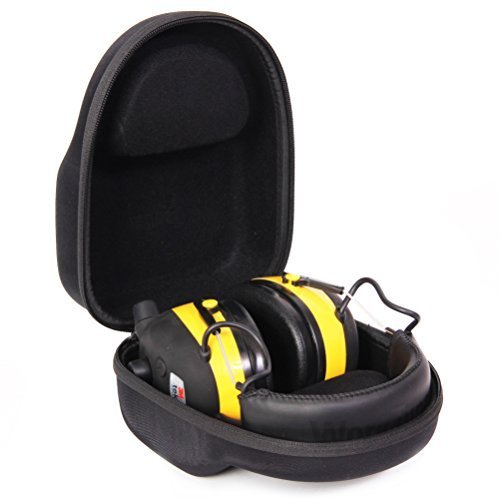 caseling Ear Muff Case - Fits 3M WorkTunes Connect Hearing Protector - Earmuff EVA Ear Protection Hard Case for Storage and Travel (Case Only)