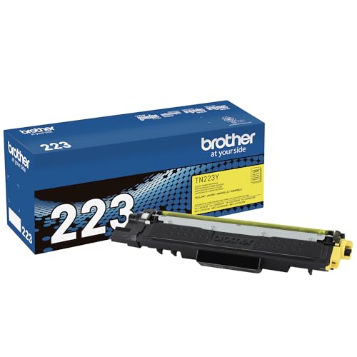 Brother Genuine TN223Y, Standard Yield Toner Cartridge, Replacement Yellow Toner, Page Yield Up to 1,300 Pages, TN223, Amazon Dash Replenishment