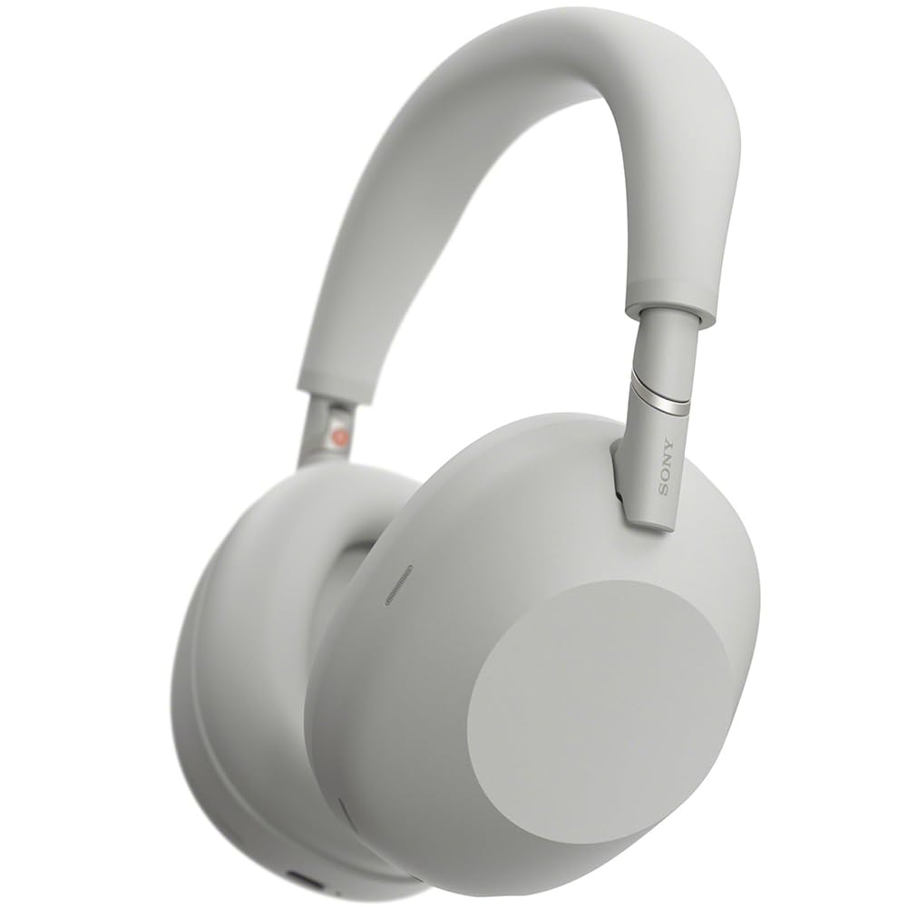 Sony WH-1000XM6/S Best Wireless Noise Canceling Headphones Platinum Silver Bundle with Deco Gear Wood Headphone Display Stand Secure Tabletop…