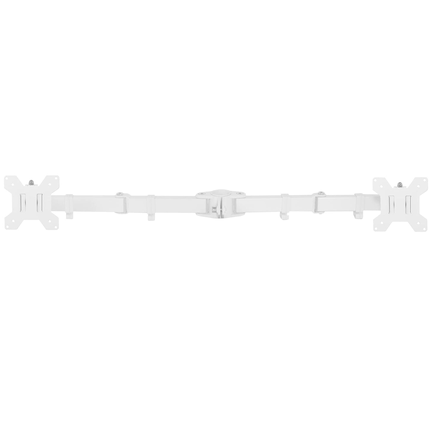 VIVO White Fully Adjustable Dual Monitor Arm for Desk Mount Stand, Double Monitor Arm for 2 Screens up to 27 inches, PT-SD-AM02AW