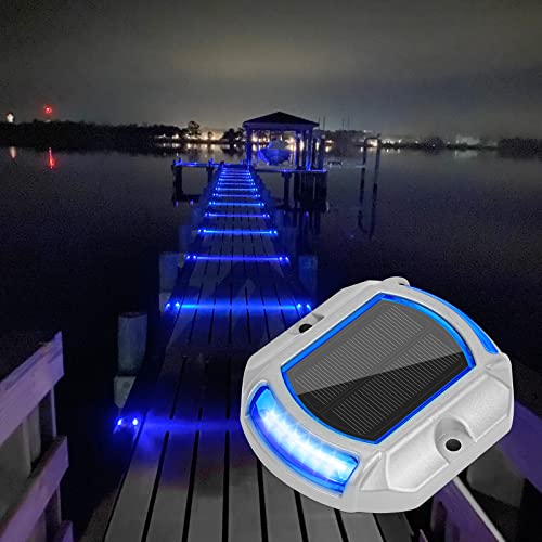 VOLISUN Solar Driveway Lights Dock Deck Lights 12 Pack,2 Colors in 1, LED Solar Powered Waterproof Outdoor Warning Step Light for Driveway Sidewalk