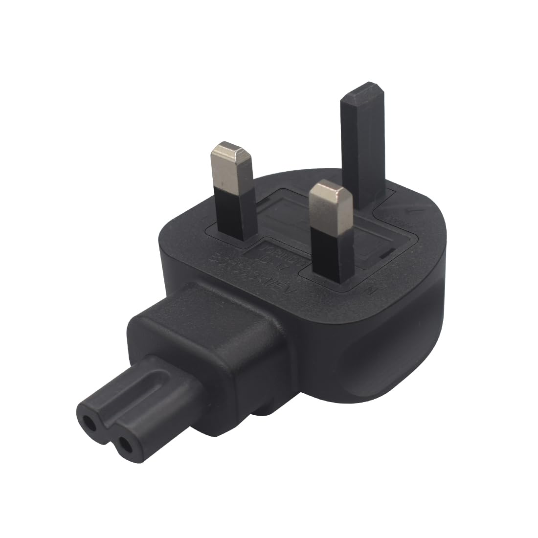 Tekit BS1363 UK 3-Pole Male to IEC 320 C7 AC Power Adapter,UK to C7 PDU/UPS Server, UK Plug. Britain Converter (UK to C7)