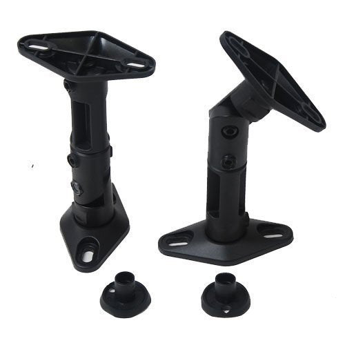 VideoSecu 6 Black Universal Satellite Studio Speaker Mounts/Brackets for Walls and Ceilings 1UP (Black, 6 Pack)