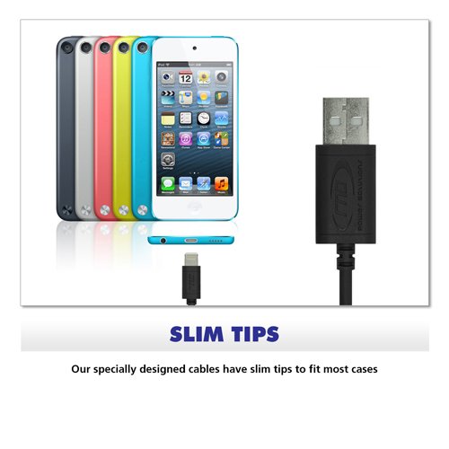 RND MFi Certified Lightning to USB Cable (6 feet/Black) Made for iPhone iPad iPad Mini iPod Touch