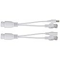 12V PoE Compatibility Adapter, Power Over Ethernet Passive POE Adapter Cable Splitter for Surveillance Camera(White)