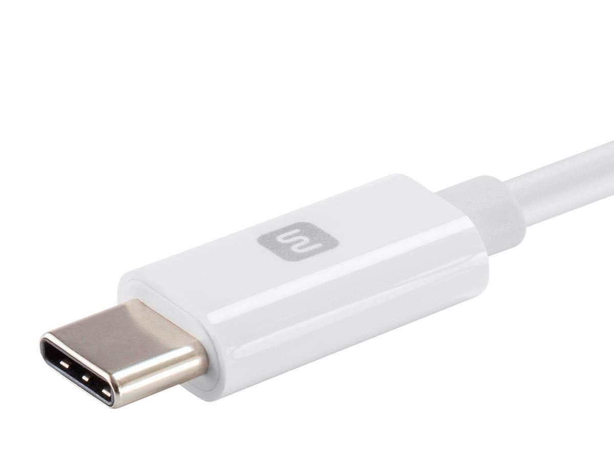 Monoprice Essential Apple MFi Certified Lightning to USB-C Charging Cable - Gold Plated, 1.5 Feet, White
