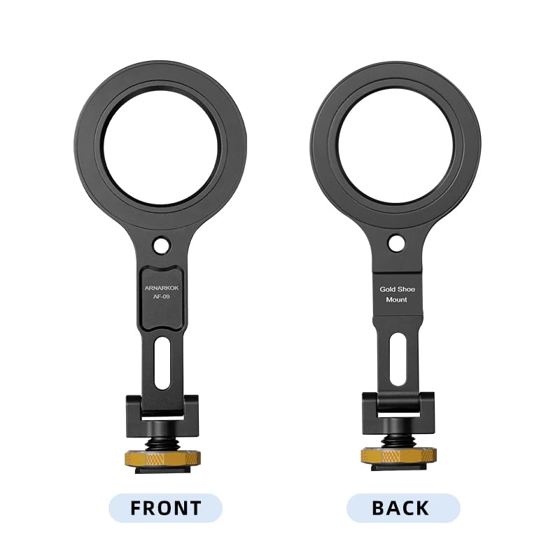 Magnetic Phone Tripod Mount,1/4" Thread Cold Shoe 360° Rotation,Compatible with iPhone16 15 14 13 12 Pro All Series,Magnetic Ring Tripod Mount Adapter