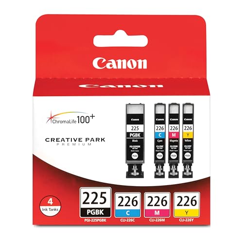 Canon PGI225/CLI226 Genuine Color Multi Pack, Compatible with iP4820, MG5220, MG5120, MG6120, MG8120, MX882, iX6520, iP4920, MG5320, MG6220, MG8220