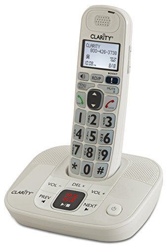 Clarity 53714 Dect 6.0 40-db Amplified Big-Button Corded Cordless Phone with Digital Answering System, 1 Handset, D714