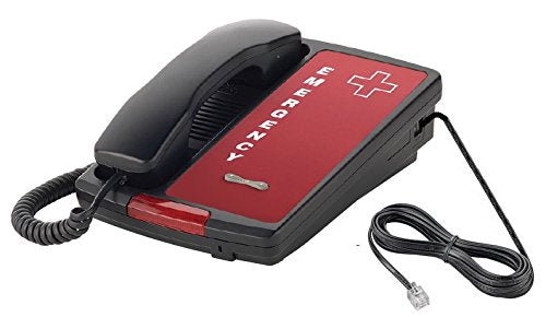Auto-Dial Emergency Desk/Wall Phone (Black)