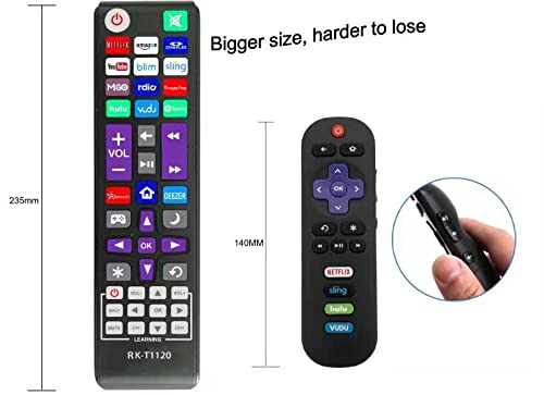New Universal Remote for Roku TV (JVC/RCA/Philips/Element/LG/TCL and More), Box/Player/Express, Bose Wave I/II/III/IV and Apple 1/2/3 Generations [NOT