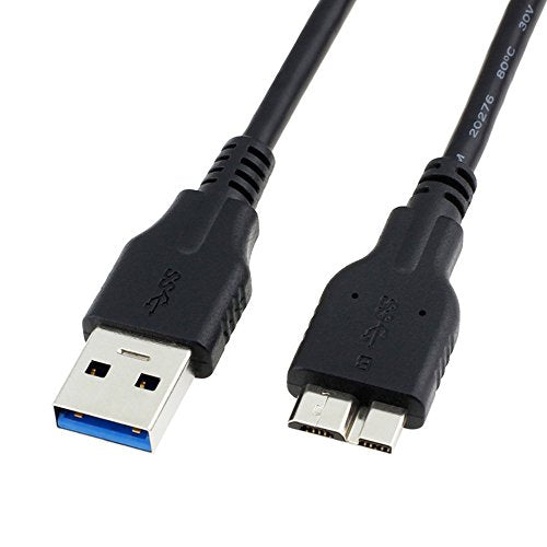 QCEs USB 3.0 Cable, USB 3.0 A Male to Micro B Cable 3.3FT Cord Compatible with WD My Passport and Elements Portable External Hard Drive, Toshiba
