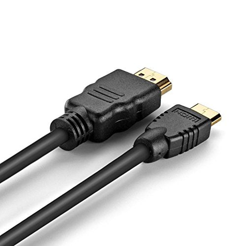 axGear Black 6FT MINI HDMI to HDMI Cable Cord Adapter HD Gold Plated Connector