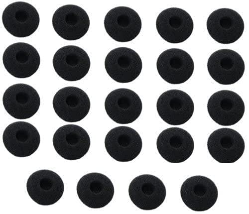 SoftRound 24 Pack Foam Earbud Earpad Ear Bud Pad Replacement Sponge Covers for iPod iPhone Itouch Ipad Headsets T-017-24Pack
