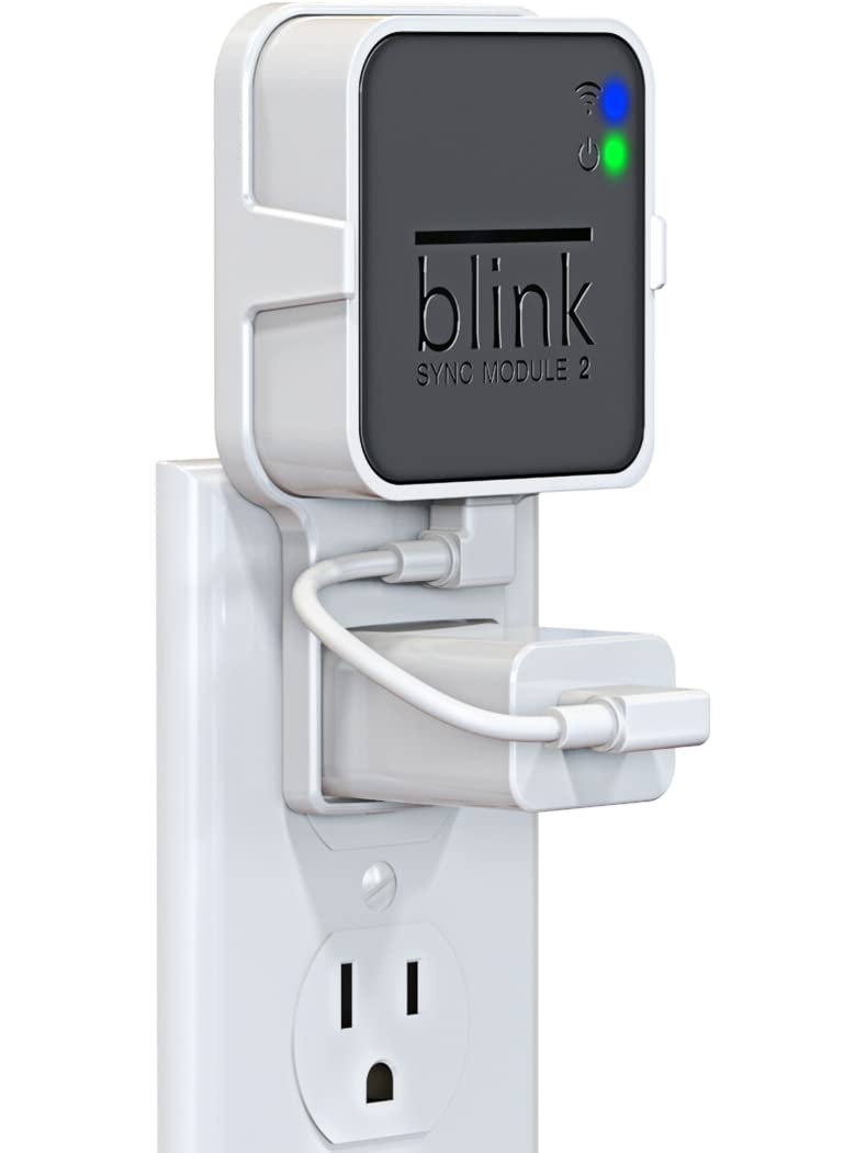 Outlet Wall Mount for Blink Sync Module 2, Mount Bracket Holder for Blink Outdoor Camera Home Security Camera with Easy Mount Short Cable and No Messy