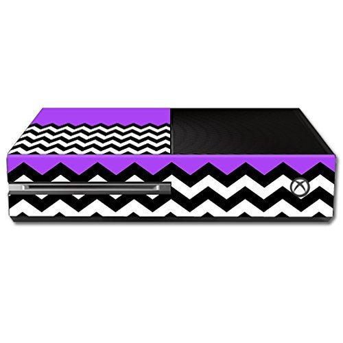 MightySkins Skin Compatible with Microsoft Xbox One - Purple Chevron | Protective, Durable, and Unique Vinyl Decal wrap Cover | Easy to Apply, Remove
