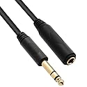 Tisino 1/4 Extension Cable 10 ft, Headphone Extension Cable Quarter inch TRS Male to Female Stereo Guitar Extension Cable Cord