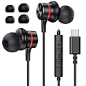 MOSWAG USB C Headphones, Wired Earbuds in-Ear Type C Earphone, Microphone & Volume Control HiFi Stereo Type C Earphones for iPhone 17/16/15 Pro Max