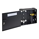 ICC Fiber Optic Wall Mount Enclosure - 4 Slots for LGX Compatible Adapter Panels or Cassettes (Sold Separately), Fiber Enclosure Supports up to 96