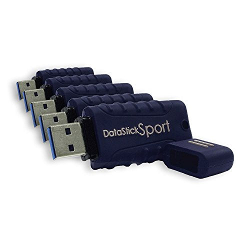 Water Resistant 64GB DataStick Sport by Centon, 5 Pack, USB 3.2 Gen1 Flash Drive Memory Stick for Storage and Backup