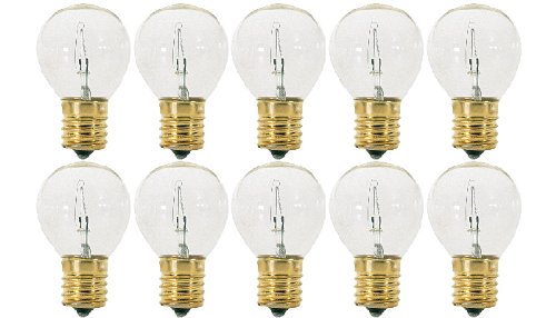 KOR S11/N 15W Clear Incandescent Light Bulbs, Pack of 10