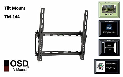 OSD Audio TM-144 Tilt Wall Mount for 26-inch to 47-inch Low Profile Plasma, LED or LCD TV
