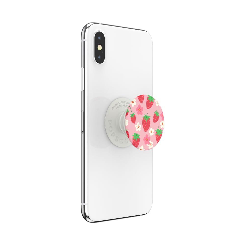PopSockets Adhesive Phone Grip, Holder, Phone Stand, Strawberry - Berry Bloom