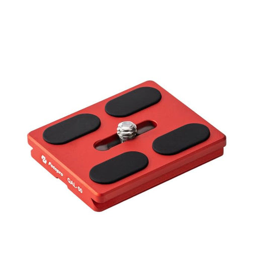 Fotopro 50mm arca Swiss Plate with 1/4 Inch Screw Universal Quick Release Plate for DSLR Camera Tripod Ball Head QAL-50 (Orange)