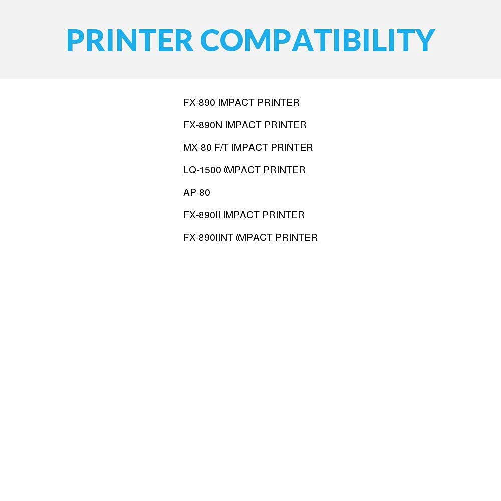 SPEEDYINKS Compatible Printer Ribbon Cartridge Replacement for Epson S015329 (Black, 12-Multipack) Compatible with the Following Epson Printer Model